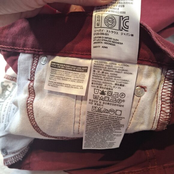 Levis 513 Mens Slim Straight Pants Jeans Sz 29 X 30 5 Pocket Open Brown Western - Picture 15 of 15